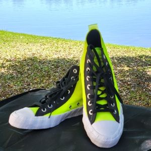 Neon and Black Converse